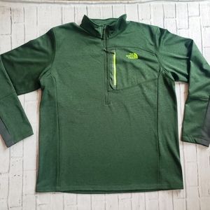 XXL The North Face Skyline Half Zip Fleece Jacket Green Men's